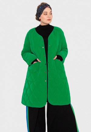 Куртка утепленная W&B. Цвет: зеленый