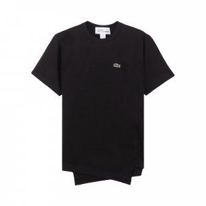 SHIRT x Lacoste Маленькая футболка с логотипом, черная Comme des Garçons