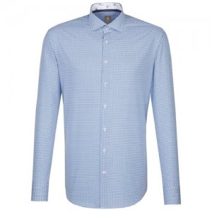 Рубашка , размер 43, синий, белый JACQUES BRITT. Цвет: синий/белый