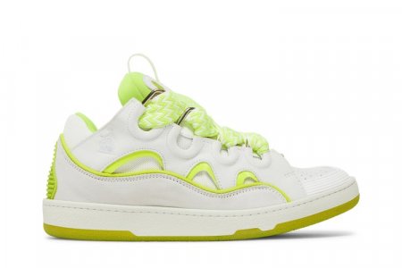 Кроссовки Curb Sneakers 'White Fluo Yellow', белый Lanvin