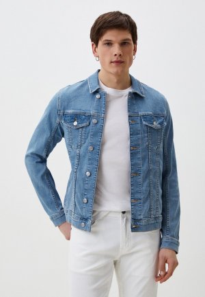 Куртка джинсовая Tom Tailor. Цвет: голубой