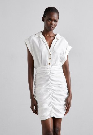 Платье-рубашка Robe Courte Drape Yekpa sandro, цвет blanc Sandro