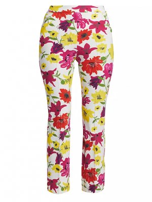 Укороченные брюки стрейч с цветочным принтом Nuccia , цвет vibrant flowers Chiara Boni La Petite Robe