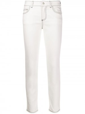Укороченные джинсы с заниженной талией Alexander McQueen. Цвет: белый