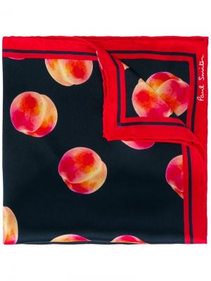Нагрудный платок с принтом персиков Paul Smith. Цвет: чёрный