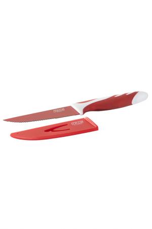Нож для стейка с чехлом TECO. Цвет: красный