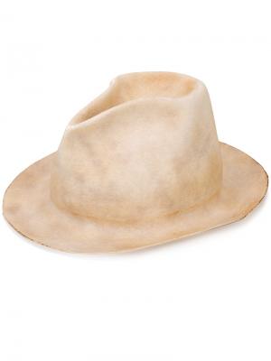 Шляпа с эффектом обгорелости Horisaki Design & Handel. Цвет: телесный