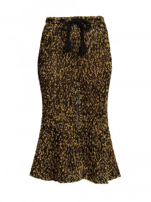 Подиум 2 Moncler 1952 Расклешенная трикотажная юбка миди , черный Genius