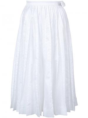 Плиссированная юбка с эффектом потертости Jonathan Cohen. Цвет: белый
