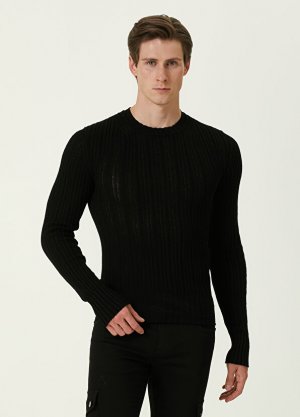 Римский черный ажурный фактурный свитер Dolce&Gabbana. Цвет: черный