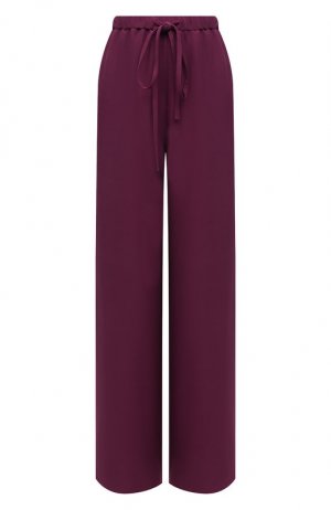 Шелковые брюки Valentino. Цвет: фиолетовый