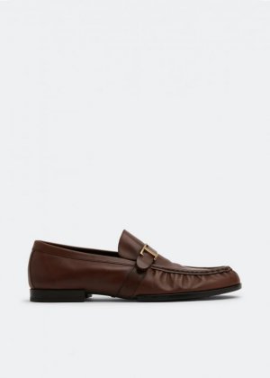 Лоферы TOD'S Timeless leather loafers, коричневый Tod's