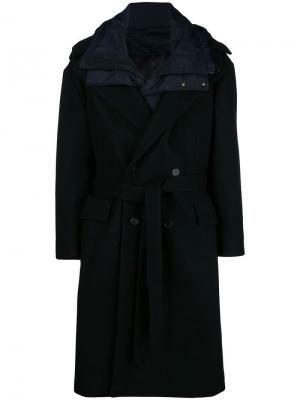 Пальто оверсайз со съемной подкладкой Juun.J. Цвет: черный