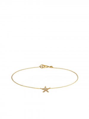 Браслет Starfish из желтого золота с бриллиантами Annoushka. Цвет: золотистый