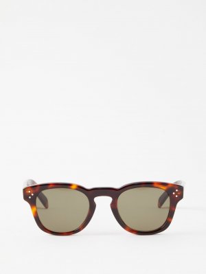 Солнцезащитные очки из ацетата черепаховой расцветки в d-образной оправе , коричневый Celine Eyewear