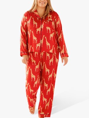 Пижамный комплект Curve Giraffe Shirt, красный Chelsea Peers