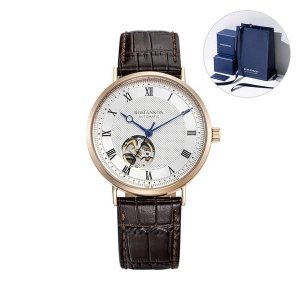 Kairos Классические коричневые кожаные часы с открытым сердцем RWTLRM1B2400RGSI2 + подарочный пакет Romanson