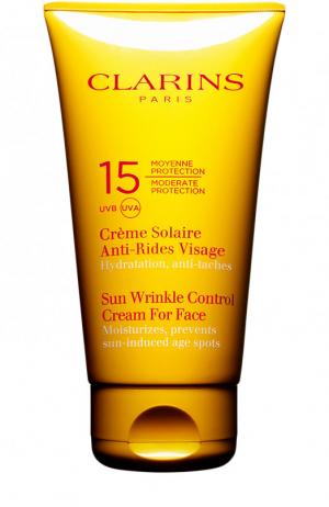 Солнцезащитный крем для лица Crème Solaire Anti-Rides Visage SPF 15 Clarins. Цвет: бесцветный