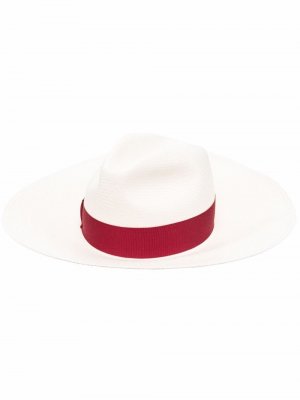 Шляпа с широкими полями Borsalino. Цвет: белый