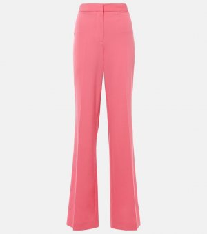 Легендарные расклешенные брюки с высокой посадкой из смесовой шерсти, красный Stella McCartney