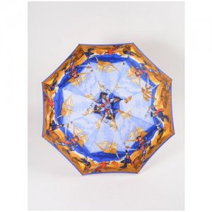 Зонт-трость ZEST, механика, купол 78 см., для мальчиков, голубой, коричневый Zest. Цвет: коричневый/голубой