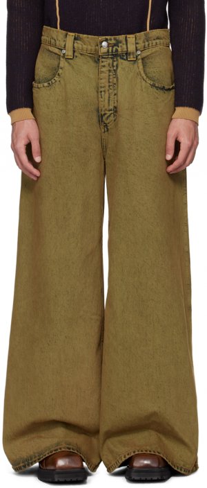 Ультраширокие джинсы цвета хаки , цвет Swamp Eckhaus Latta