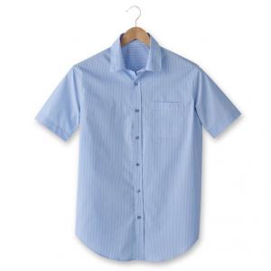 Рубашка из поплина с короткими рукавами, длина 3 TAILLISSIME. Цвет: белый,красно-фиолетовый,синий в полоску,черный