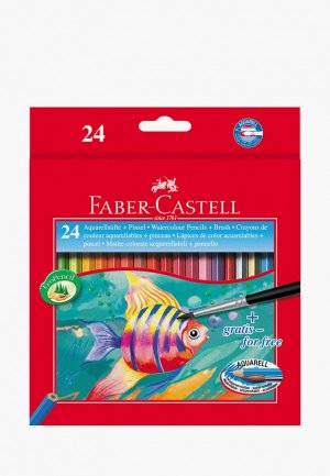 Набор карандашей Faber-Castell акварельные, 24 цв. + кисть. Цвет: разноцветный