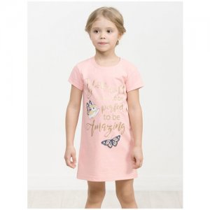 Ночная сорочка WFDT3274U для девочек, цвет персиковый, размер 3 Pelican. Цвет: розовый