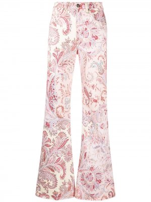 Расклешенные джинсы с принтом пейсли Etro. Цвет: розовый