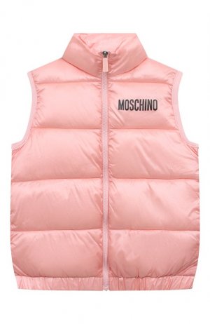 Утепленный жилет Moschino. Цвет: розовый