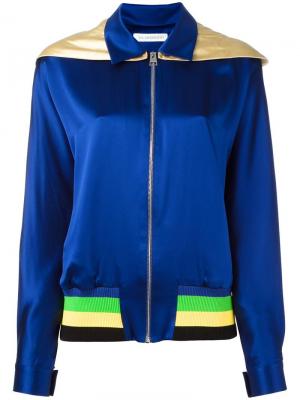 Куртка-бомбер с капюшоном J.W.Anderson. Цвет: синий