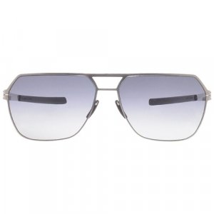 Солнцезащитные очки, серебряный, серый Ic! Berlin. Цвет: серебристый/серый/черный