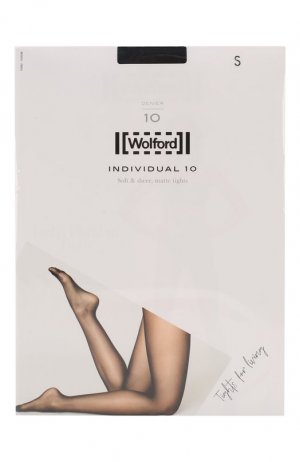 Капроновые колготки Individual 10 Wolford. Цвет: синий