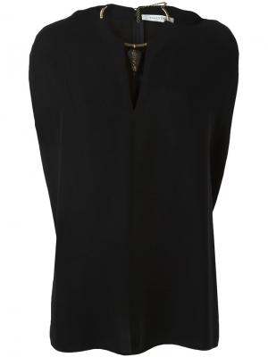 Блузка с украшением в виде колье Valentino. Цвет: чёрный