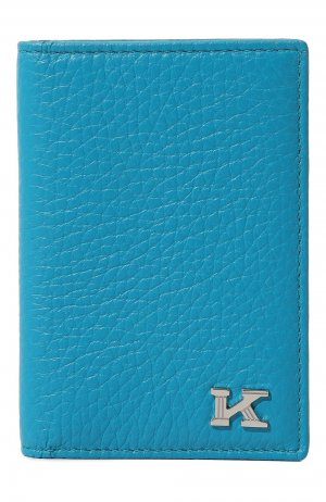 Кожаный футляр для кредитных карт Kiton. Цвет: зелёный