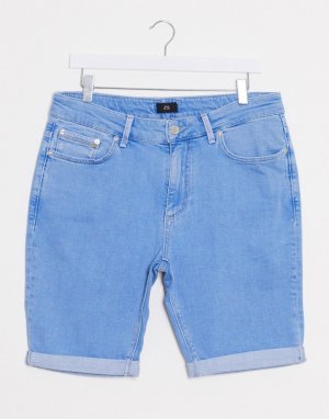 Синие джинсовые шорты скинни -Голубой River Island