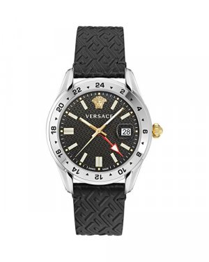 Часы Greca Time GMT, 41 мм , цвет Black Versace