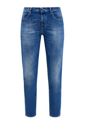 Прямые джинсы кроя Kimberly с выбеленным эффектом делаве JACOB COHEN. Цвет: синий