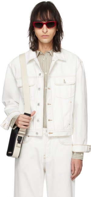 Кремового цвета Джинсовая куртка Les Classiques 'La Veste de-Nîmes' , цвет Off-white/Tabac Jacquemus