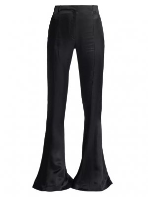 Атласные расклешенные брюки Pippen , черный Acne Studios