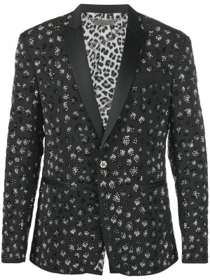 Однобортный пиджак Jungle Philipp Plein. Цвет: черный