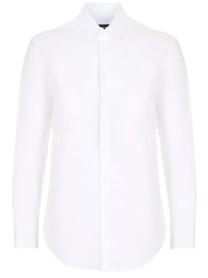 Рубашка Regular Fit хлопковая GIORGIO ARMANI. Цвет: белый