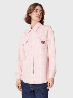 Рубашка свободного кроя , розовый Tommy Jeans