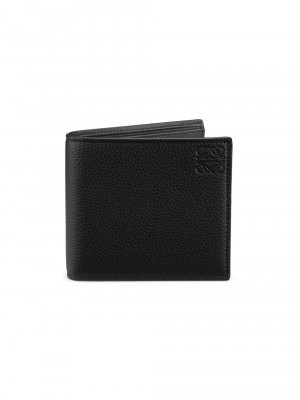 Кожаный бумажник в два сложения , черный Loewe