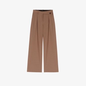 Широкие брюки Pikinette со складками на полушерсти , цвет bruns Maje