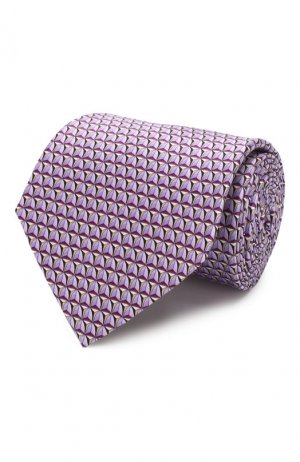 Комплект из шелковых галстука и платка Lanvin. Цвет: фиолетовый