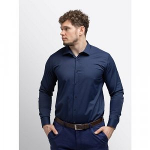 Рубашка, размер 58, синий Simple. Цвет: синий