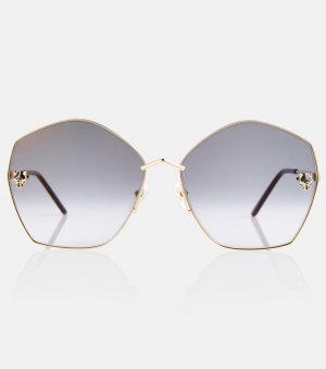 Большие солнцезащитные очки Panthère de , серый Cartier