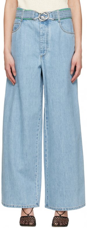 Синие широкие джинсы Bottega Veneta